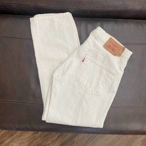 Levi's 501 Straight Leg Button Fly Jeans - W 32 - L 30 - Color White